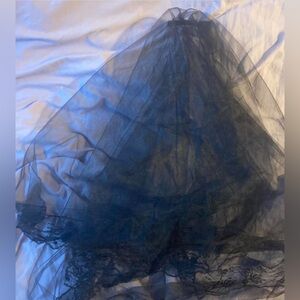 Elegant Sheer Black Veil